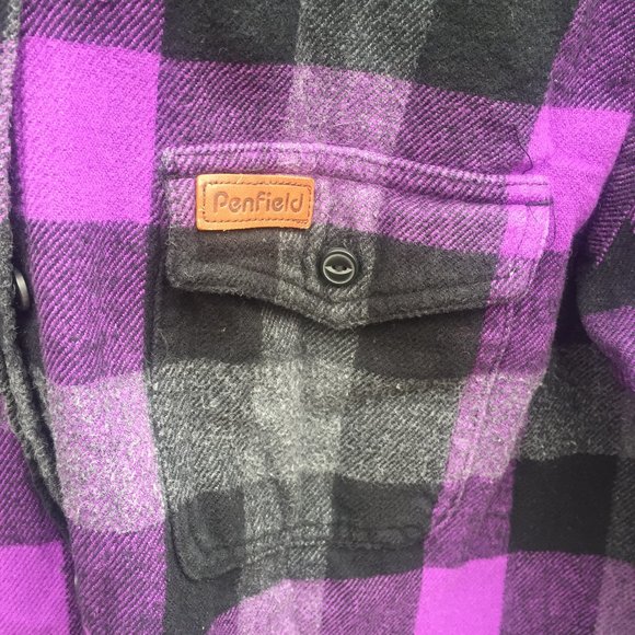 Women's Purple and Black Plaid Shirt - Picture 3 of 8